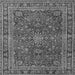 Serging Thickness of Medallion Gray Traditional Rug, tr4519gry