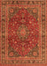 Medallion Orange Traditional Rug, tr4519org