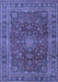 Medallion Blue Traditional Rug, tr4519blu