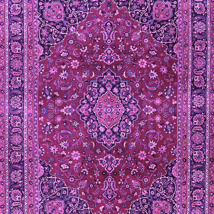 Machine Washable Medallion Purple Traditional Area Rugs, wshtr4519pur