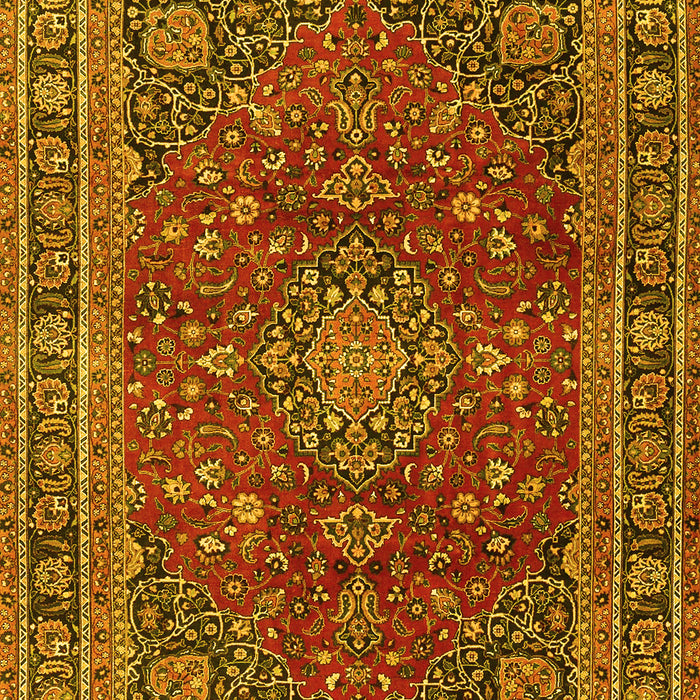 Medallion Yellow Traditional Rug, tr4519yw