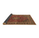 Sideview of Medallion Brown Traditional Rug, tr4519brn