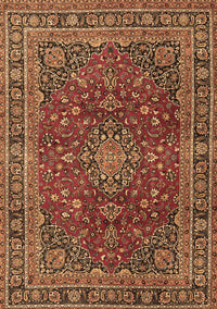 Medallion Brown Traditional Rug, tr4519brn