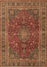 Medallion Brown Traditional Rug, tr4519brn