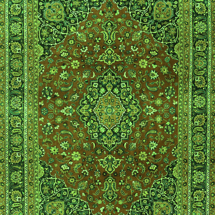 Medallion Green Traditional Rug, tr4519grn