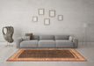 Machine Washable Persian Brown Traditional Rug in a Living Room,, wshtr451brn