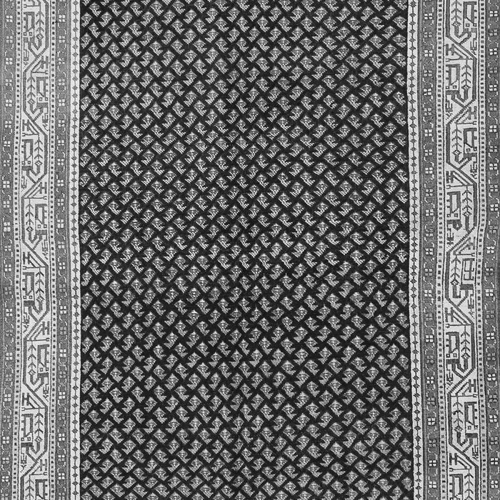 Serging Thickness of Machine Washable Persian Gray Traditional Rug, wshtr451gry