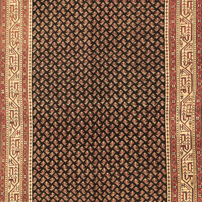 Machine Washable Persian Brown Traditional Rug, wshtr451brn