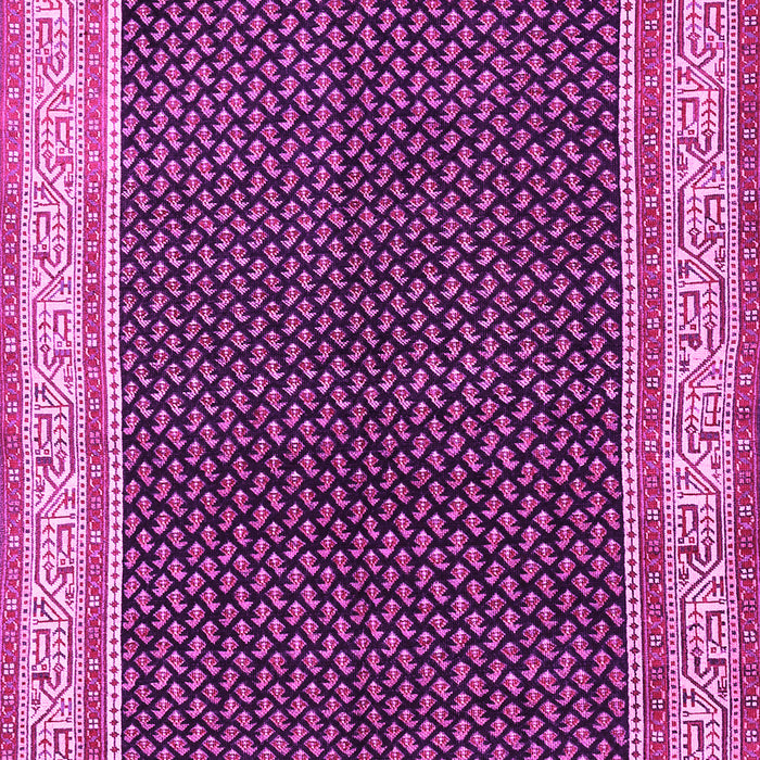 Machine Washable Persian Pink Traditional Rug, wshtr451pnk