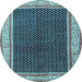 Round Persian Light Blue Traditional Rug, tr451lblu