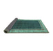 Sideview of Persian Turquoise Traditional Rug, tr451turq