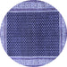 Round Persian Blue Traditional Rug, tr451blu
