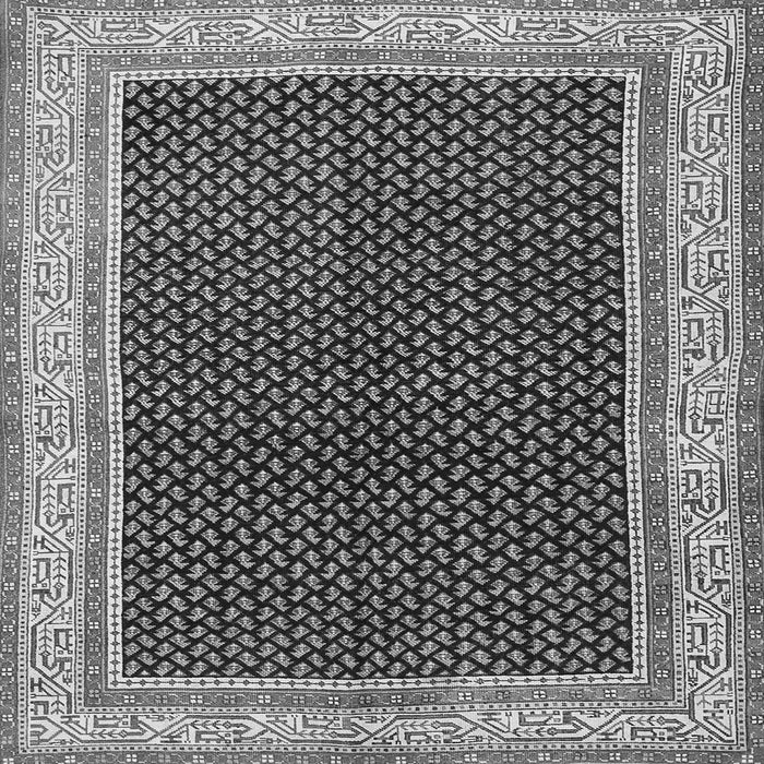 Serging Thickness of Persian Gray Traditional Rug, tr451gry