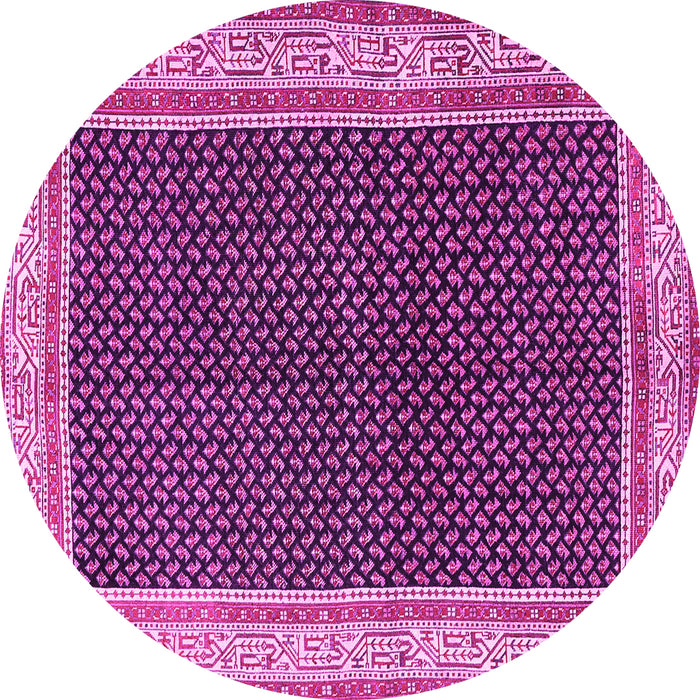 Round Persian Pink Traditional Rug, tr451pnk