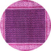 Round Persian Pink Traditional Rug, tr451pnk