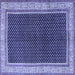 Square Persian Blue Traditional Rug, tr451blu