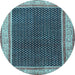 Round Machine Washable Persian Light Blue Traditional Rug, wshtr451lblu