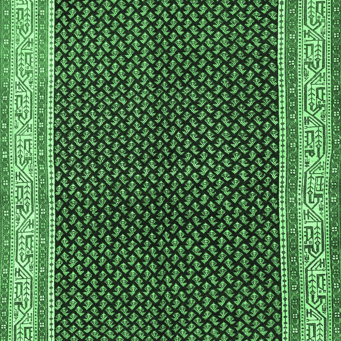 Machine Washable Persian Emerald Green Traditional Area Rugs, wshtr451emgrn