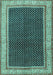 Machine Washable Persian Turquoise Traditional Area Rugs, wshtr451turq