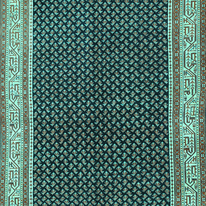 Machine Washable Persian Turquoise Traditional Area Rugs, wshtr451turq