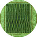 Square Persian Green Traditional Rug, tr451grn