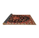 Sideview of Traditional Saffron Red Persian Rug, tr452