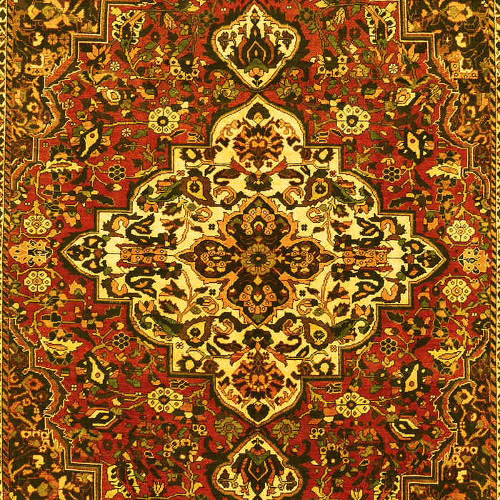 Machine Washable Persian Yellow Traditional Rug, wshtr4520yw