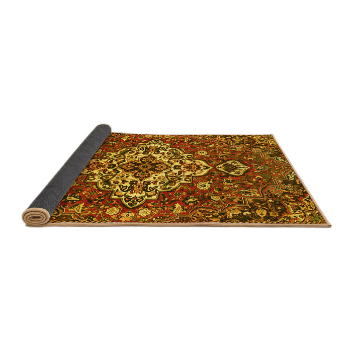 Sideview of Persian Yellow Traditional Rug, tr4520yw
