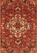 Serging Thickness of Machine Washable Persian Orange Traditional Area Rugs, wshtr4520org