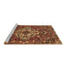 Sideview of Machine Washable Persian Brown Traditional Rug, wshtr4520brn