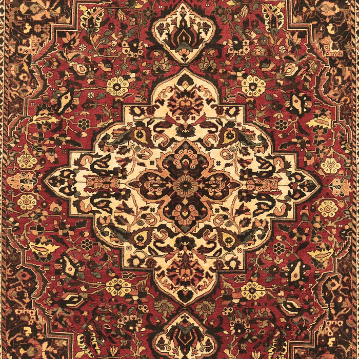 Machine Washable Persian Brown Traditional Rug, wshtr4520brn