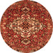 Square Persian Orange Traditional Rug, tr4520org