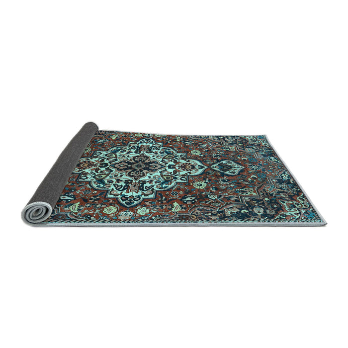 Sideview of Persian Light Blue Traditional Rug, tr4520lblu