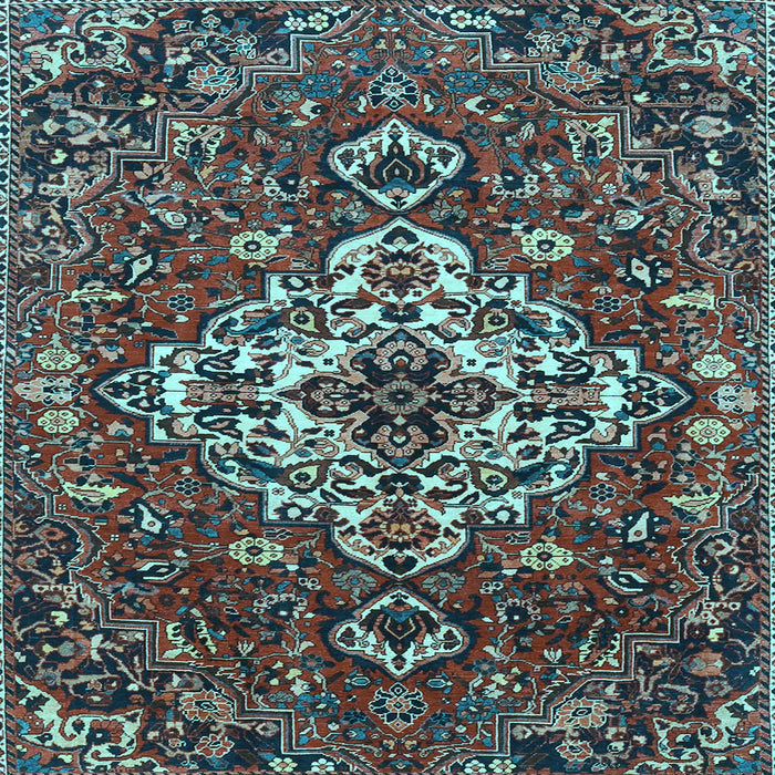 Square Machine Washable Persian Light Blue Traditional Rug, wshtr4520lblu