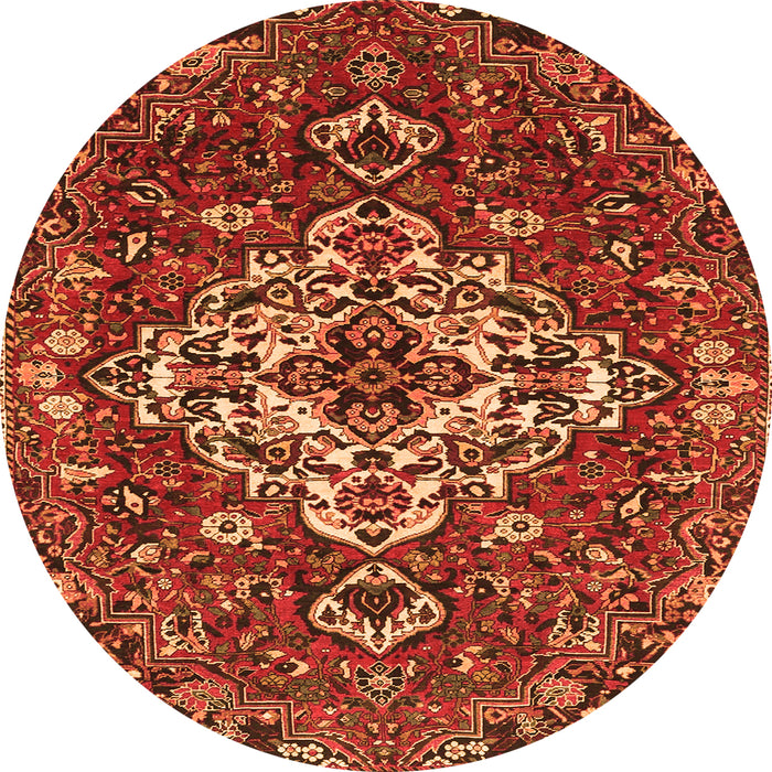 Machine Washable Persian Orange Traditional Area Rugs, wshtr4520org