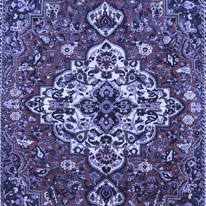 Machine Washable Persian Blue Traditional Rug, wshtr4520blu