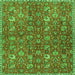 Serging Thickness of Persian Green Traditional Rug, tr4521grn
