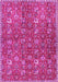 Machine Washable Persian Pink Traditional Rug, wshtr4521pnk