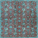Square Persian Light Blue Traditional Rug, tr4521lblu