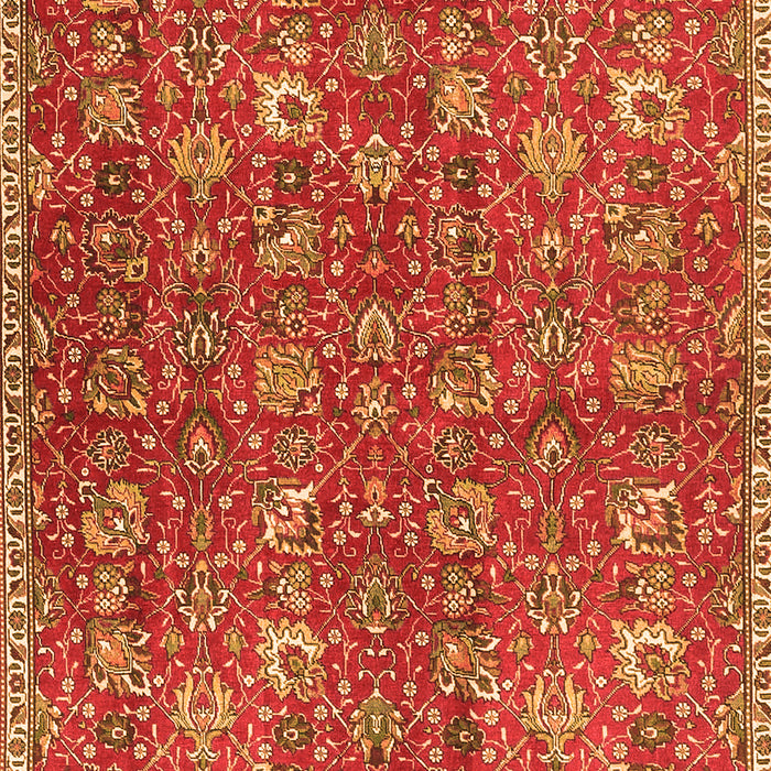 Serging Thickness of Machine Washable Persian Orange Traditional Area Rugs, wshtr4521org