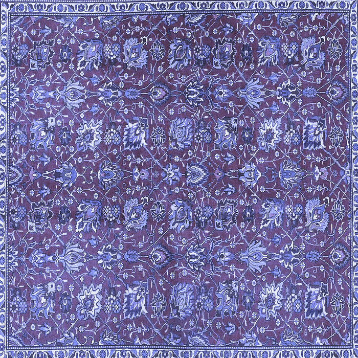 Square Persian Blue Traditional Rug, tr4521blu