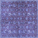 Square Persian Blue Traditional Rug, tr4521blu