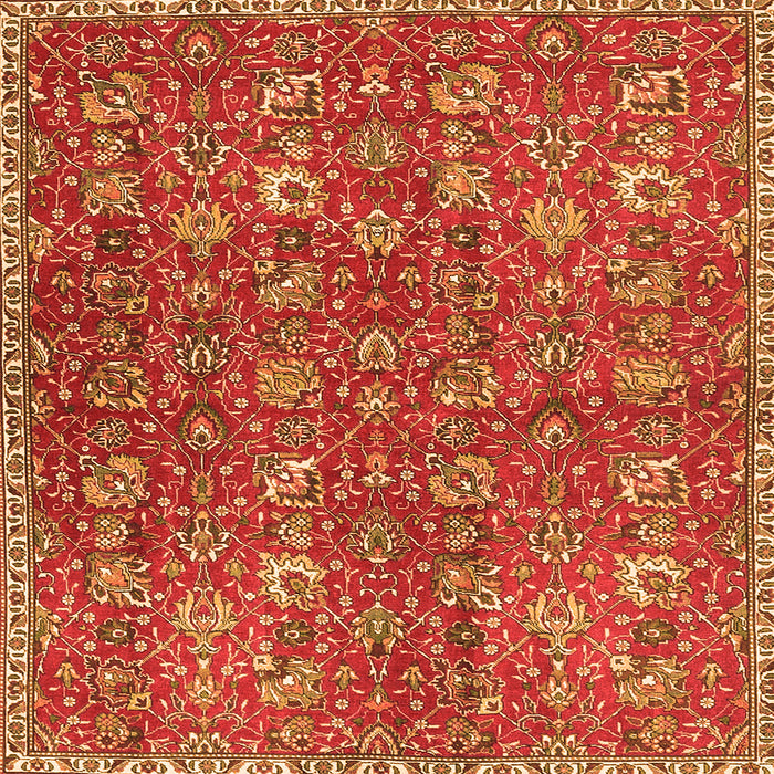 Serging Thickness of Persian Orange Traditional Rug, tr4521org