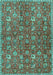 Persian Turquoise Traditional Rug, tr4521turq