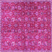 Square Persian Pink Traditional Rug, tr4521pnk
