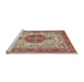 Sideview of Machine Washable Traditional Brown Rug, wshtr4522