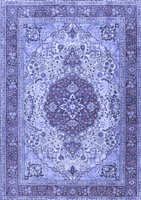 Medallion Blue Traditional Rug, tr4522blu