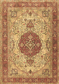 Medallion Brown Traditional Rug, tr4522brn