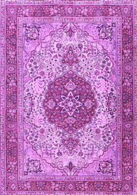 Medallion Purple Traditional Rug, tr4522pur