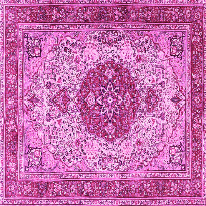 Square Medallion Pink Traditional Rug, tr4522pnk